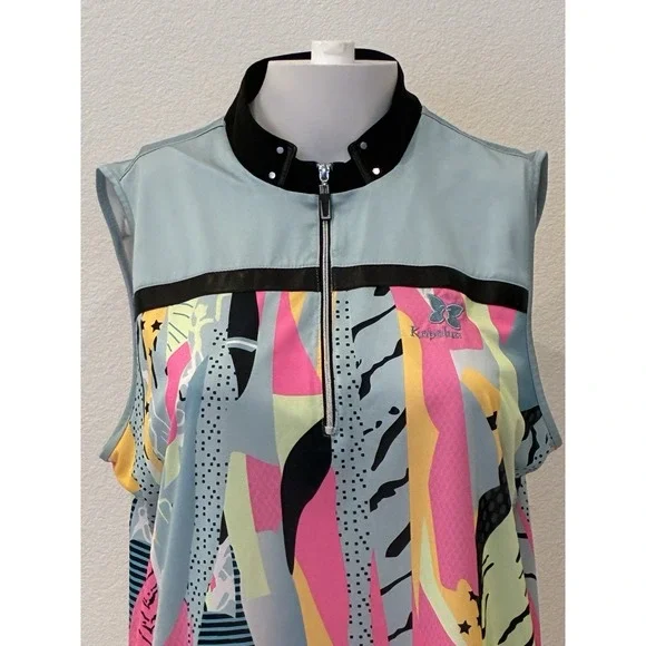 Jamie Sadock Womens 1/4 Zip Performance Stretch Top Size L Kapalua Golf Tennis - Picture 2 of 14